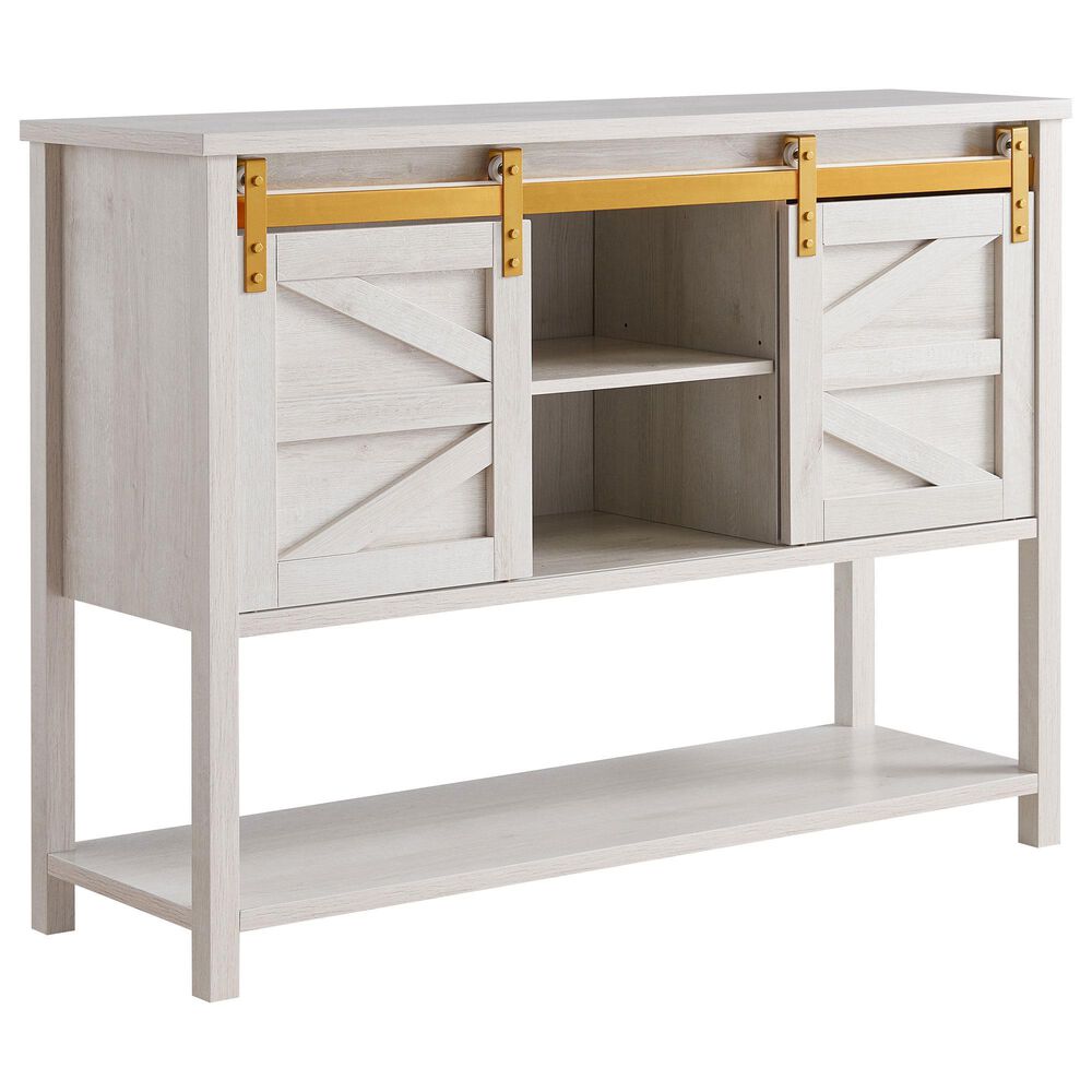 Furniture of America Bazan Buffet in White Oak and Gold, , large