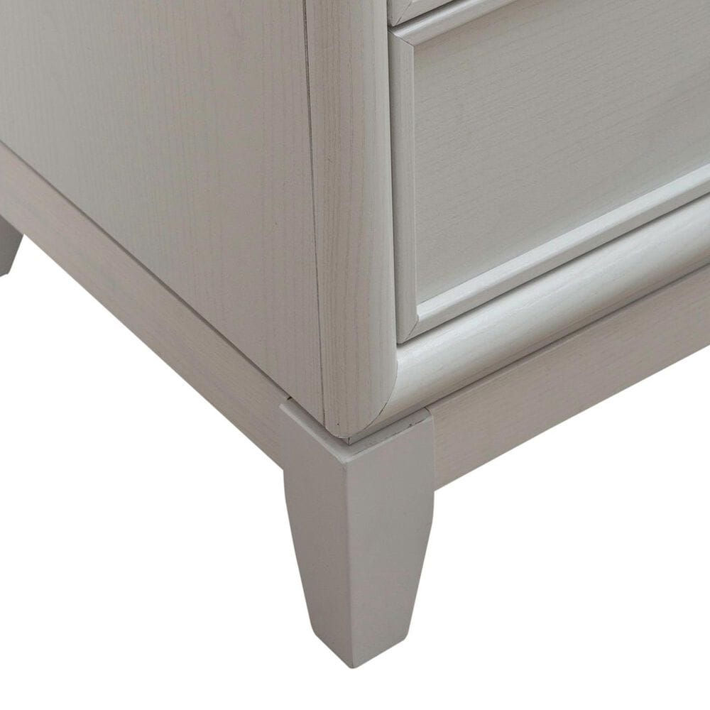 Belle Furnishings Reflections 6-Drawer Dresser and Mirror in Pearl White and Rhinestone, , large