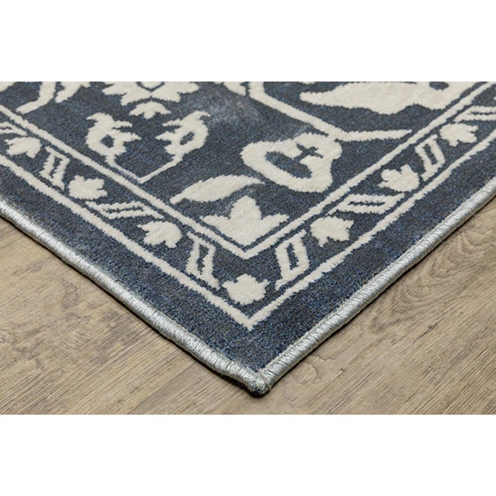 Oriental Weavers Intrigue INT10 2&#39;3&quot; x 7&#39;6&quot; Blue Runner, , large