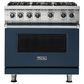 Viking Range 36" Freestanding Gas Range in Slate Blue, , large
