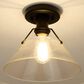 Golden Lighting Orwell Flush Mount with Clear Cone in Matte Black, , large