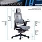Rta Products Llc LUX Ergonomic Executive Chair in Grey, , large