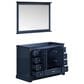 Lexora Home Dukes 48" Single Bathroom Vanity in Dark Grey with 2 cm White Quartz Top, Rectangular Sink and 46" Mirror, , large