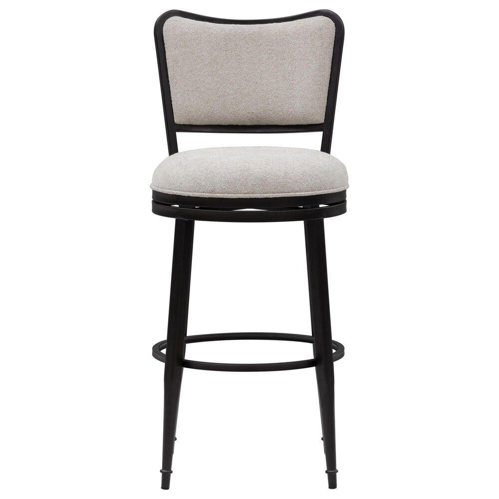 Armen Living Baxter Swivel Bar Height Stool in Cream, , large