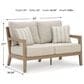 Ashley Hallow Creek Patio Loveseat in Beige, , large