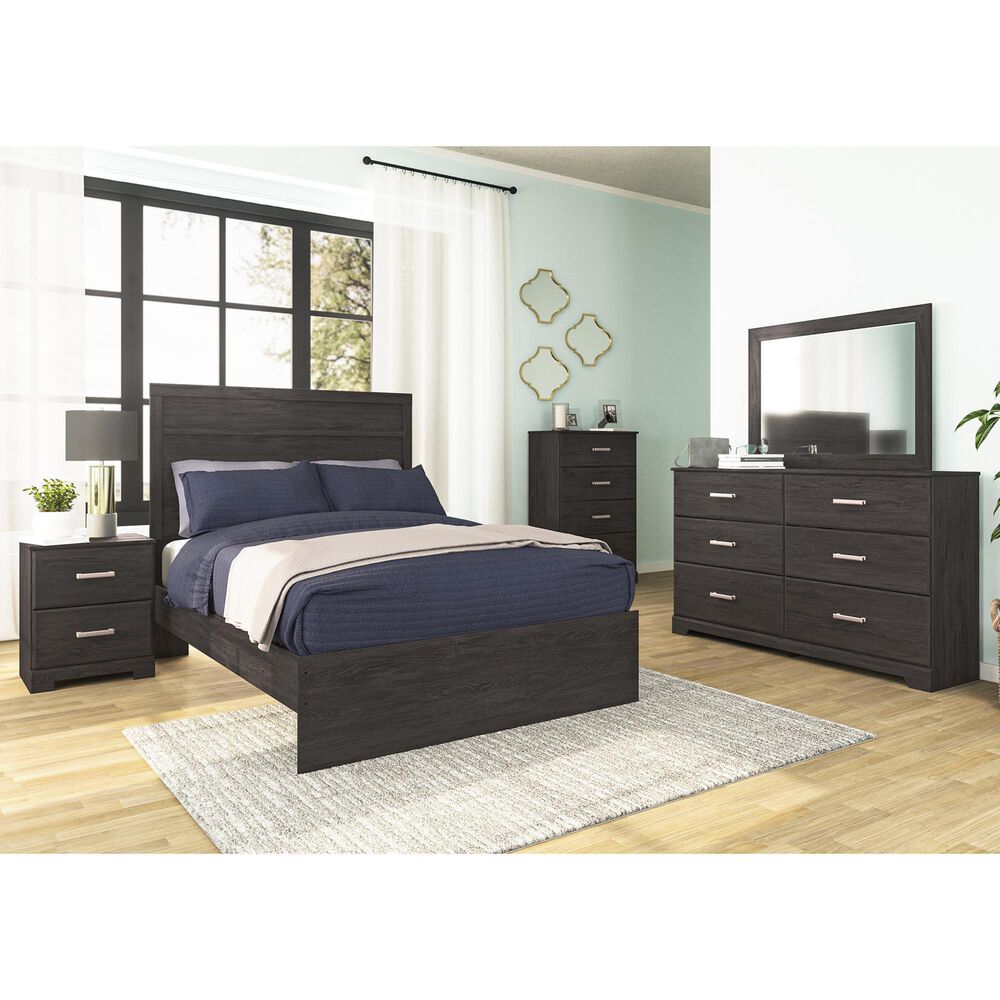 Ashley Belachime 5 Piece Full Panel Bedroom Set in Dark Charcoal, , large