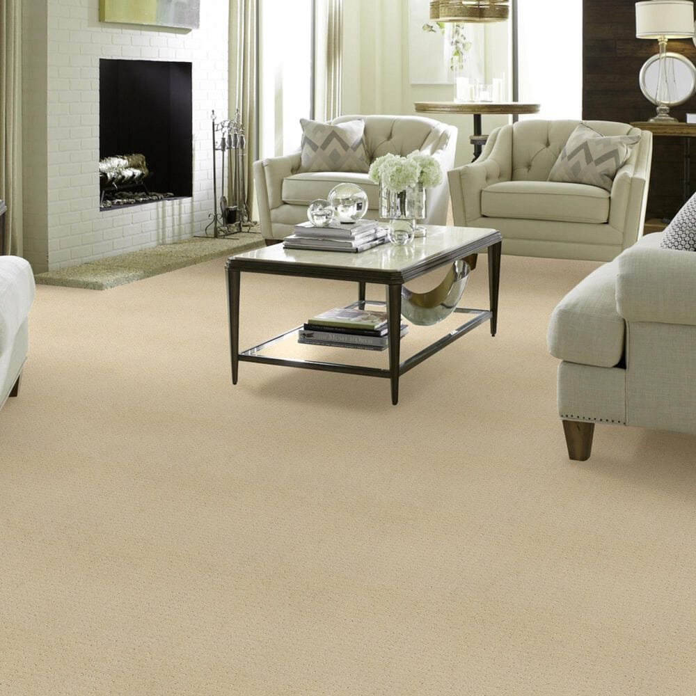 Shaw Detailed Elegance Patterned Carpet in Candlewick Glow, , large