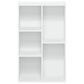 HOMLUX 5-Cube Open Shelf Storage Bookcase in White, , large