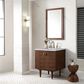 James Martin Vanities Amberly 30" Single Bathroom Vanity in Mid-Century Walnut with 3 cm Victorian Silver Quartz Top and Rectangular Sink, , large