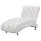 Baxton Studio Pease Upholstered Chaise Lounge in White, , large