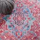 Safavieh Serapi 4" x 6" Light Blue and Red Area Rug, , large