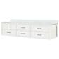 Lexora Home Castor 84" Double Bathroom Vanity in White with 2 cm White Cultured Marble Top and Rectangular Sinks, , large
