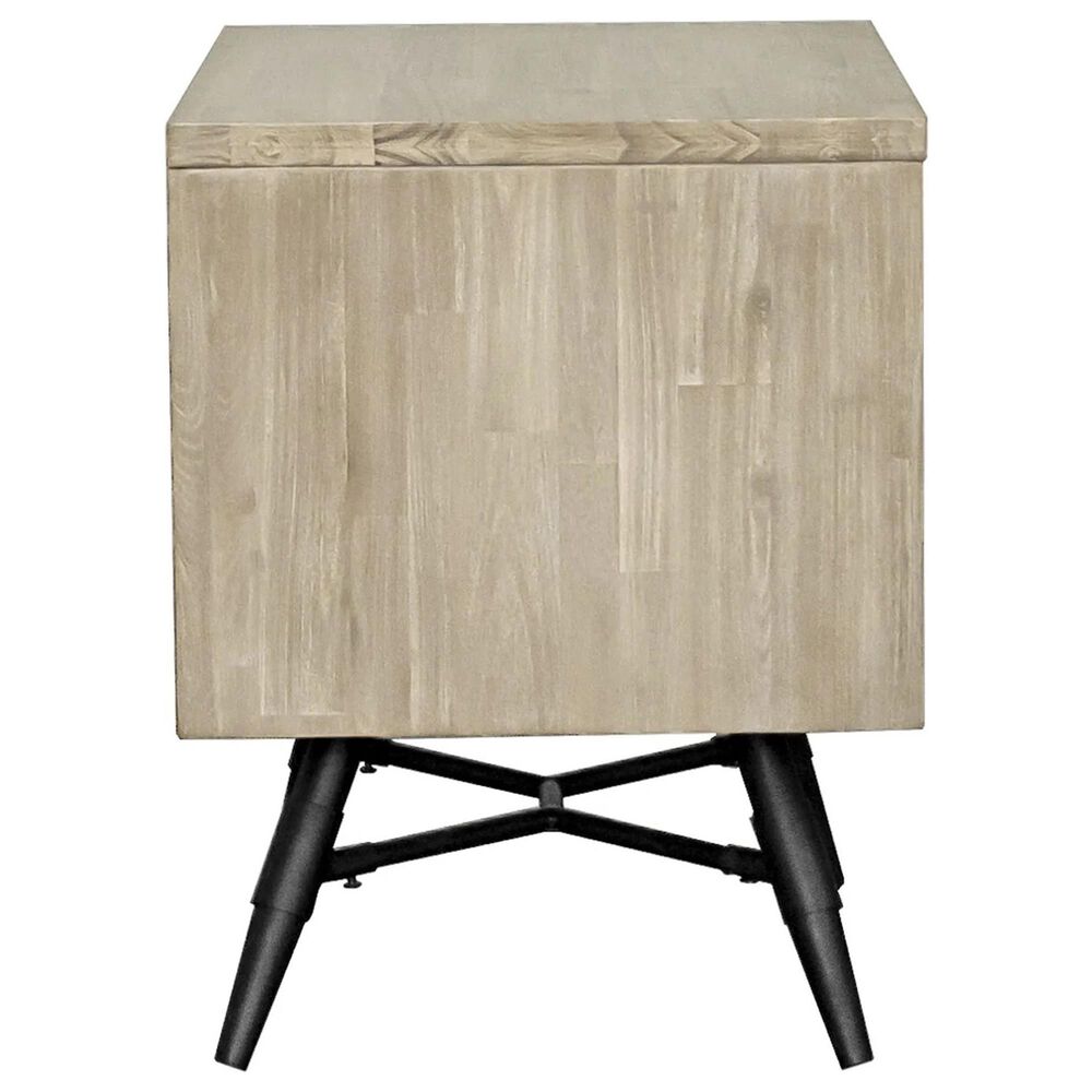Blue River Bridges 2-Drawer Nightstand in Natural and Gray, , large