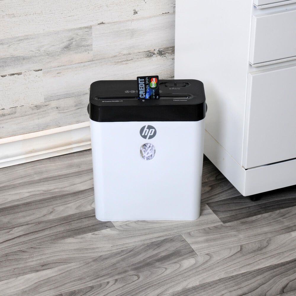 HP LC8 Cross Cut Shredder in White, , large