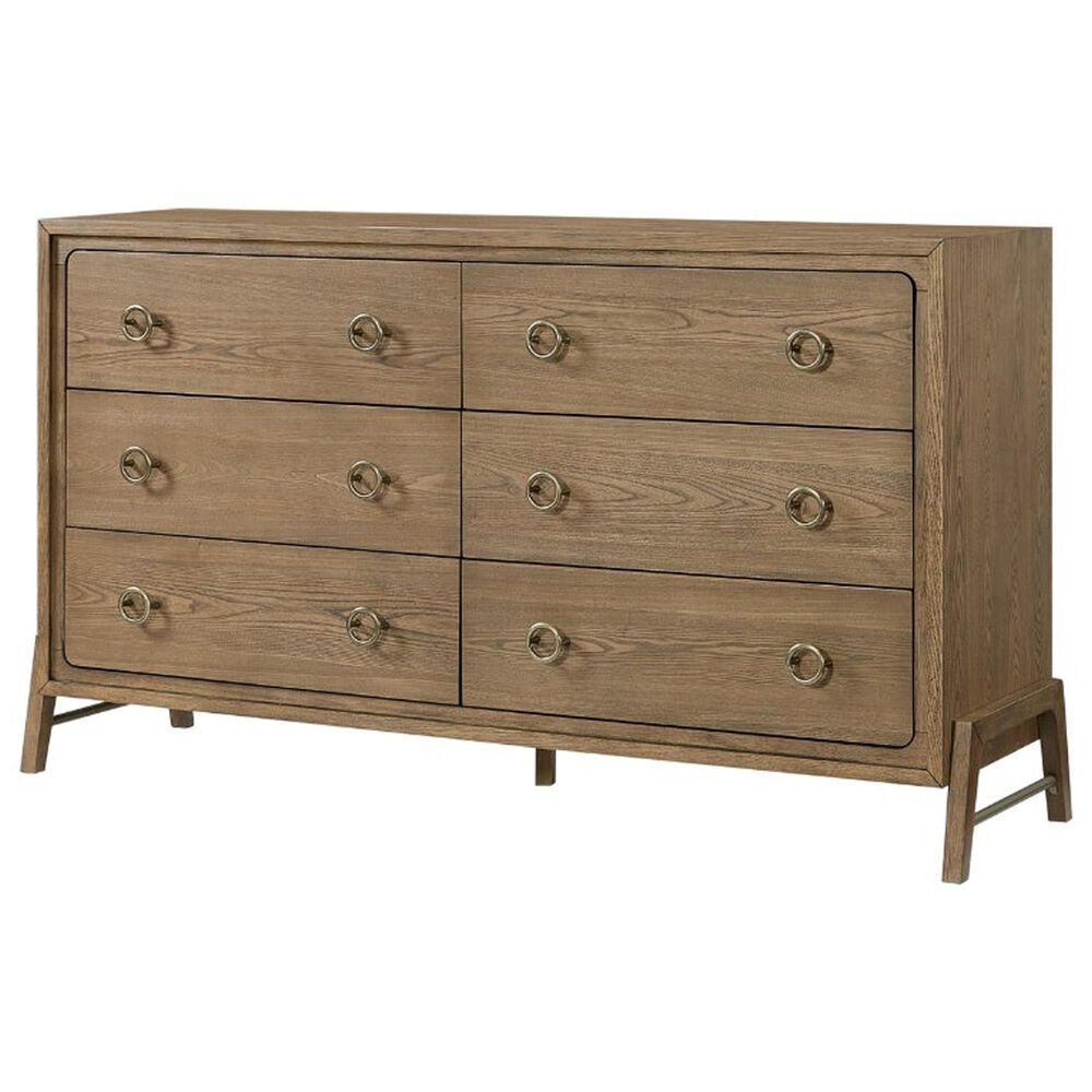 Sterling Timber Elure 6-Drawer Hi-Leg Dresser Only in Latte, , large