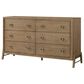 Sterling Timber Elure 6-Drawer Hi-Leg Dresser Only in Latte, , large