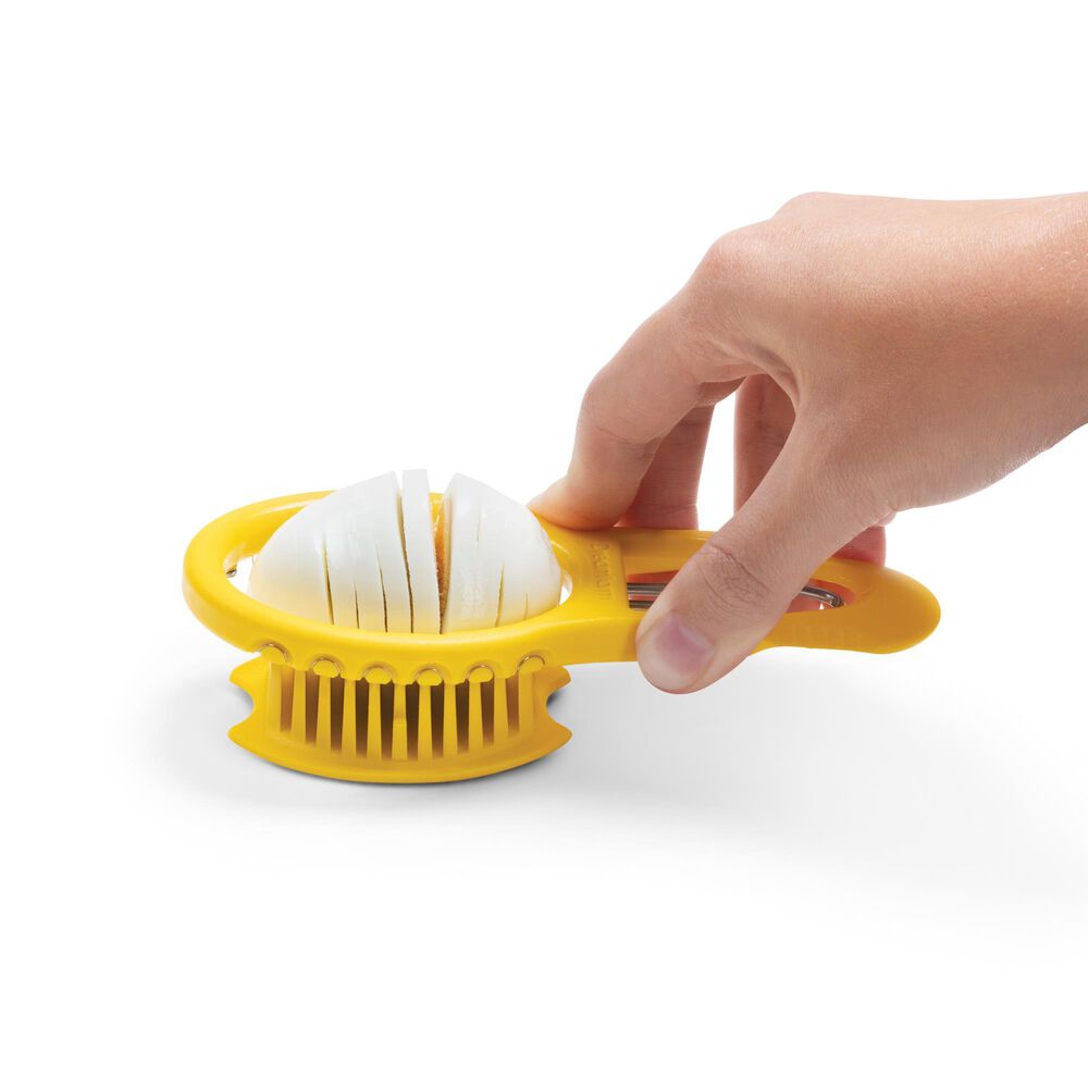 Dreamfarm Eggler Egg Cracker Peeler Slicer in Yellow and Stainless Steel, , large