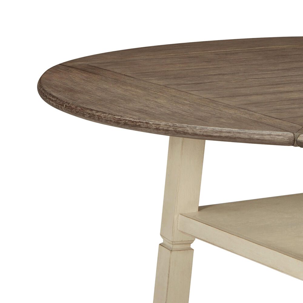 Signature Design by Ashley Bolanburg Round Drop Leaf Counter Table in Two-tone, , large