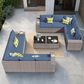 HOMLUX 12-Piece Modern Outdoor Sectional Furniture Set in Denim Blue, , large