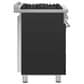 SMEG Professional 30" Gas Range in Matte Black, , large