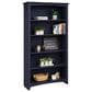 Archbold Furniture Alder 5-Shelf Bookcase in Navy Blue, , large