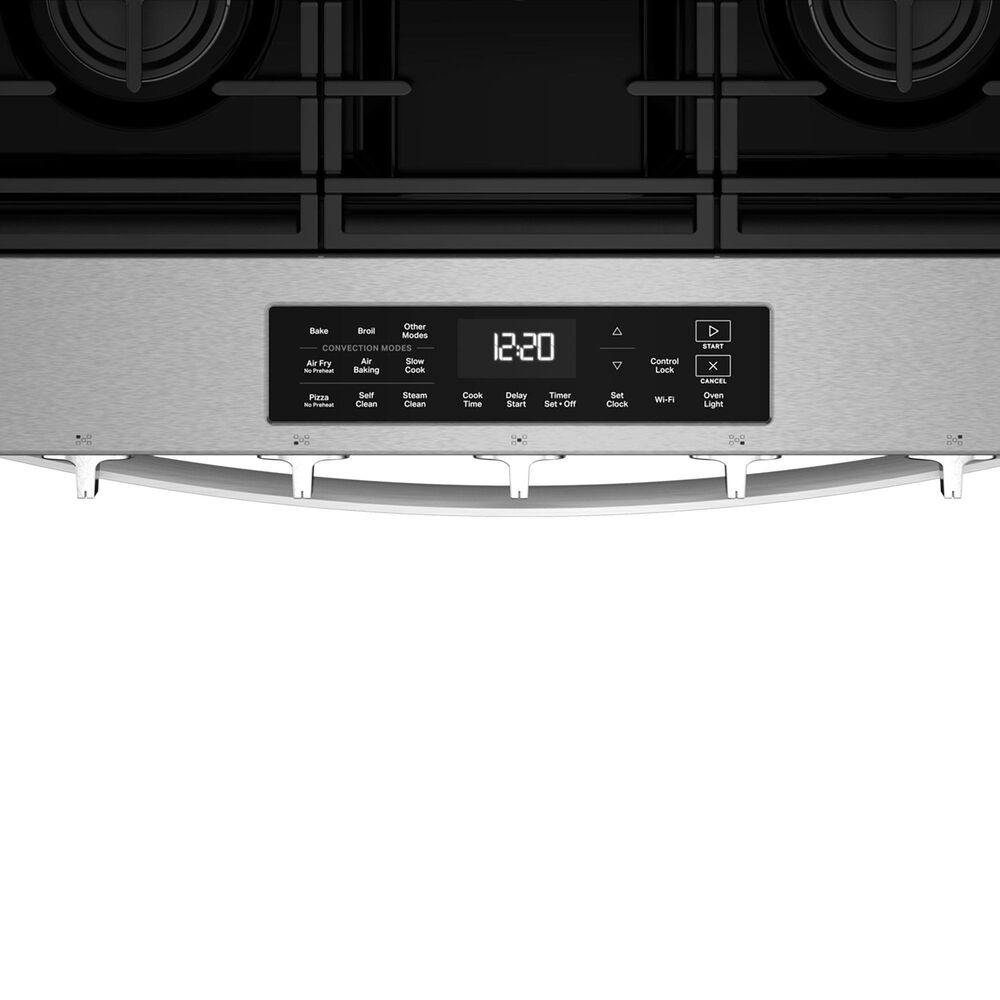 Whirlpool 30" Smart Gas Range with Air Cooking Technology in Fingerprint Resistant Stainless Steel, , large