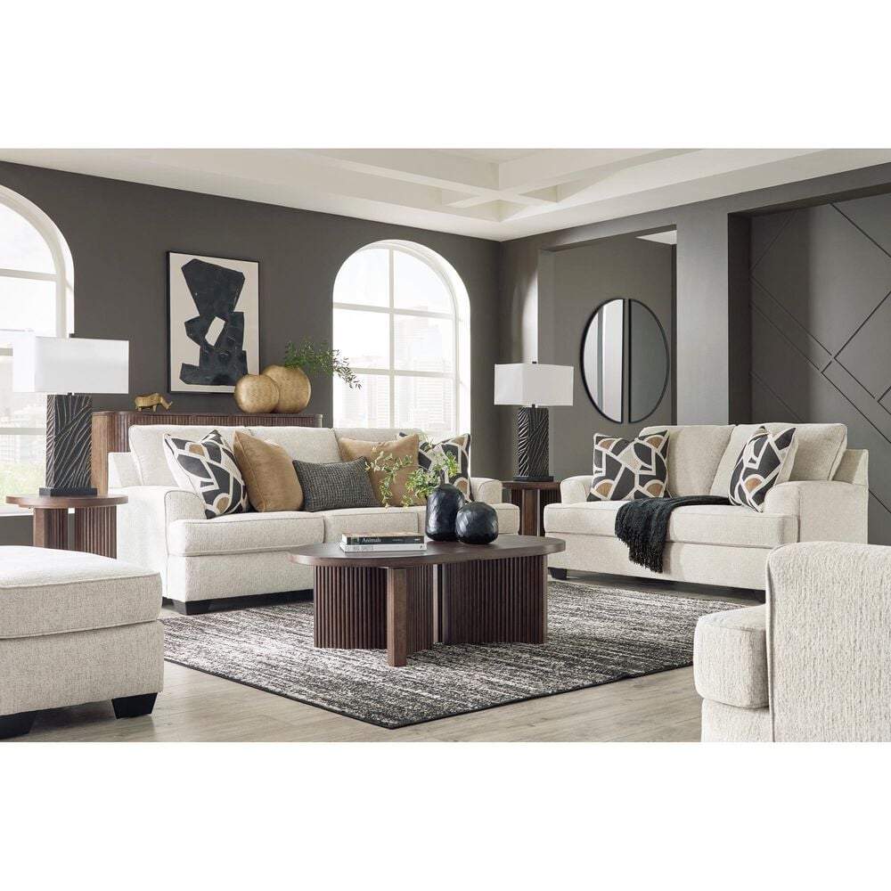 Ashley Heartcort Chair and a Half with Ottoman in Quartz, , large