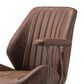 HOMLUX Mid Back Ergonomic Office Chair with Suede Leather in Dark Brown, , large