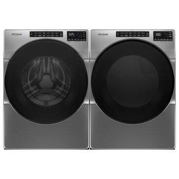 Whirlpool 5.0 Cu. Ft. Front Load Washer with 7.4 Cu. Ft. Gas Dryer Laundry Pair in Chrome Shadow, , large