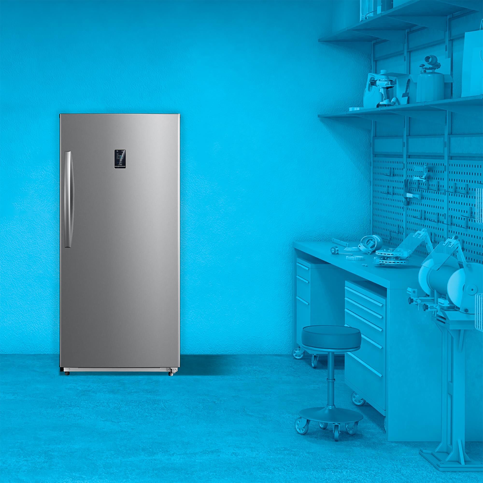 Element 13.8 Cu. Ft. Upright Convertible Freezer in Stainless Steel