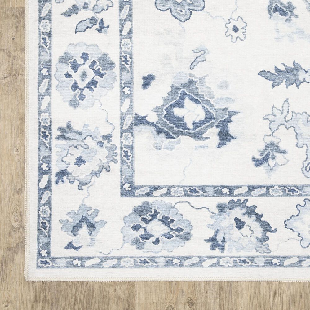 ROW by Oriental Weavers Addison Ivory and Blue 3'3" x 5' Area Rug, , large