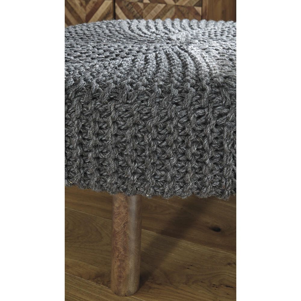 Ashley Jassmyn Oversized Accent Ottoman in Charcoal, , large