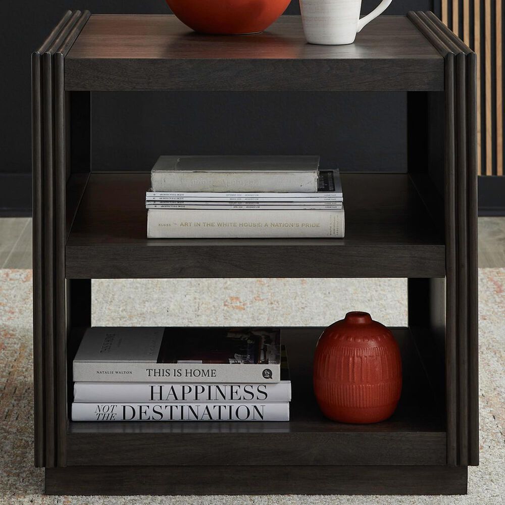 Belle Furnishings Modern Edge End Table in Caffe, , large