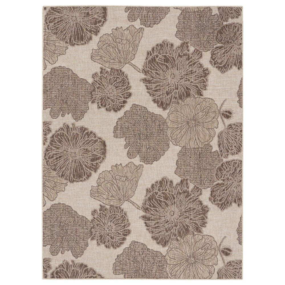 Nourison Garden Oasis Natural 6&#39; x 9&#39; Indoor/Outdoor Area Rug, , large