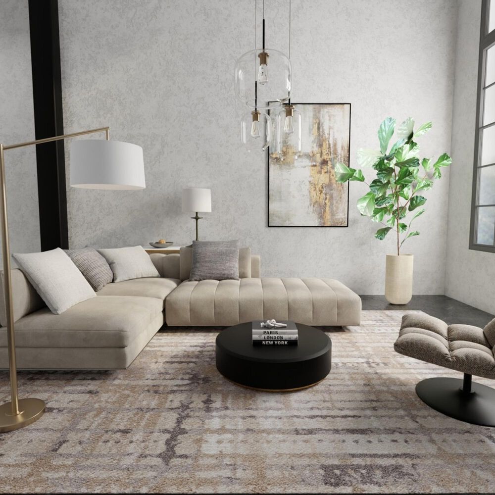 Feizy Rugs Skyview 10&#39; x 12&#39;8&quot; Ivory and Brown Area Rug, , large