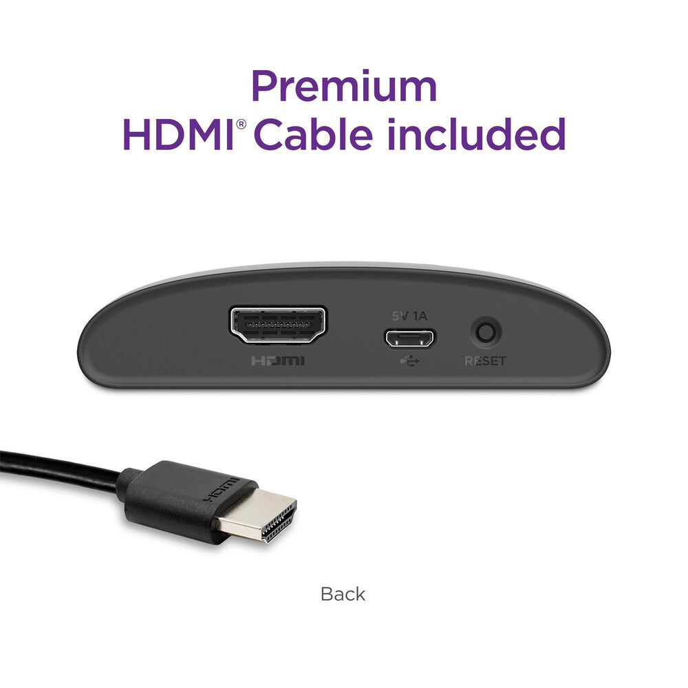 Roku Express 4K+ | Streaming Player HD/4K/HDR with Roku Voice Remote with TV Controls, includes Premium HDMI Cable, , large