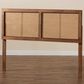 Baxton Studio Gilbert Full Panel Headboard in Ash Walnut, , large