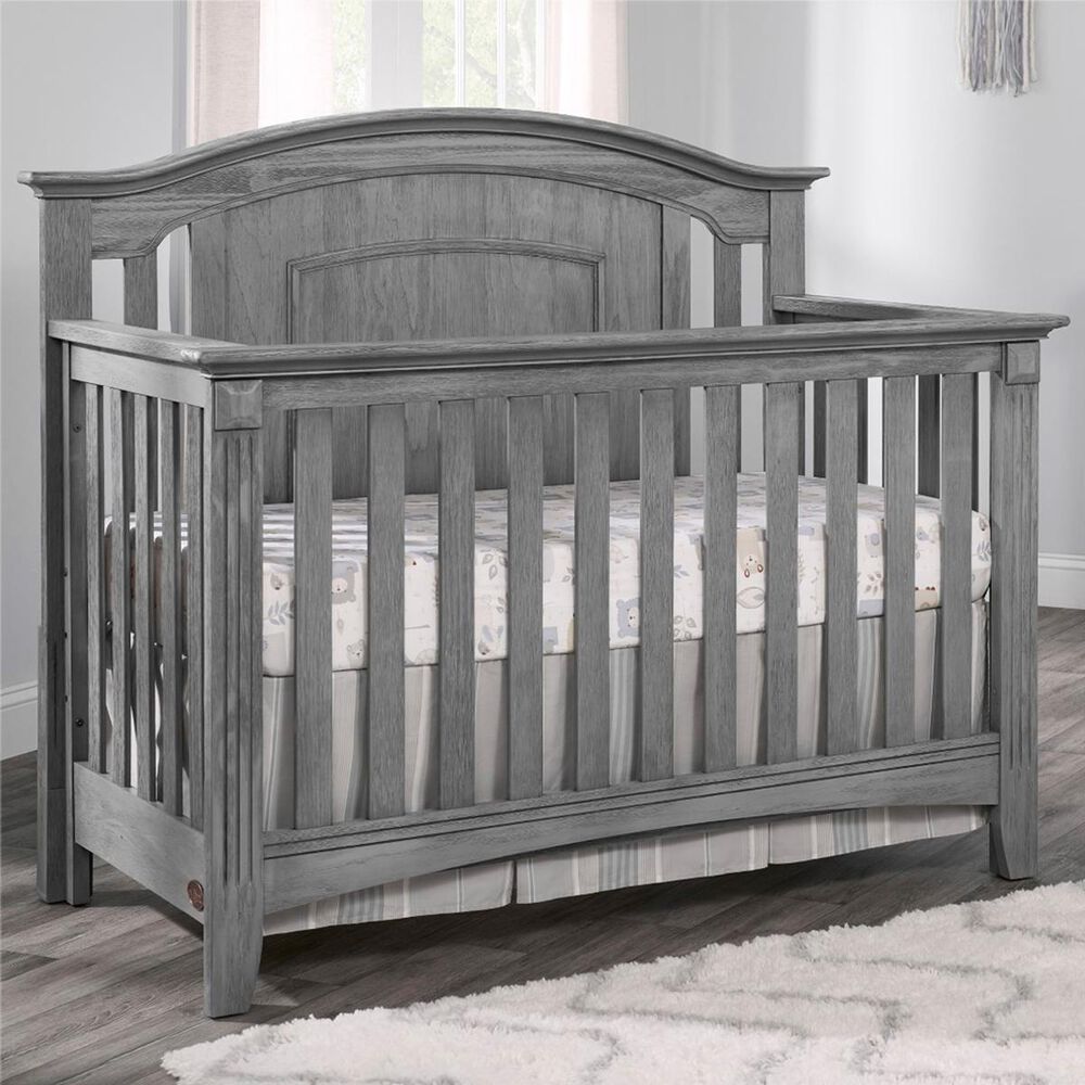 Oxford Baby Willowbrook 4-In-1 Convertible Crib in Graphite Gray, , large