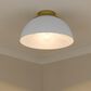 Golden Lighting Zoey Flush Mount in White and Gold, , large