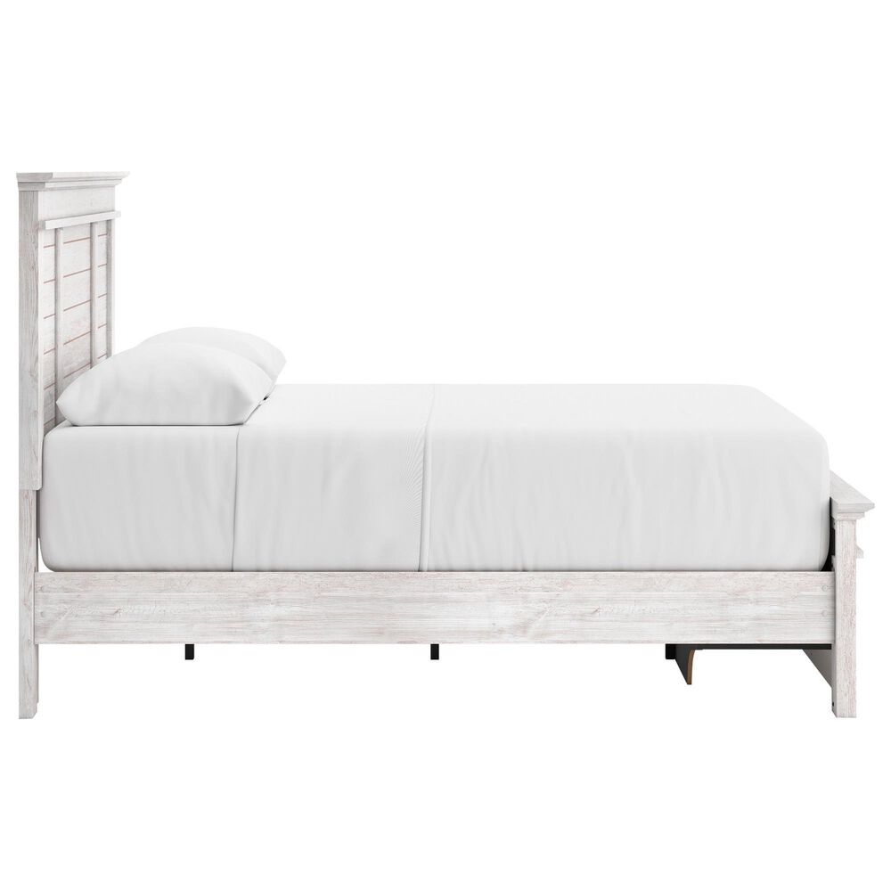 Ashley Makidern Queen Storage Bed with Two Drawers in Whitewash, , large