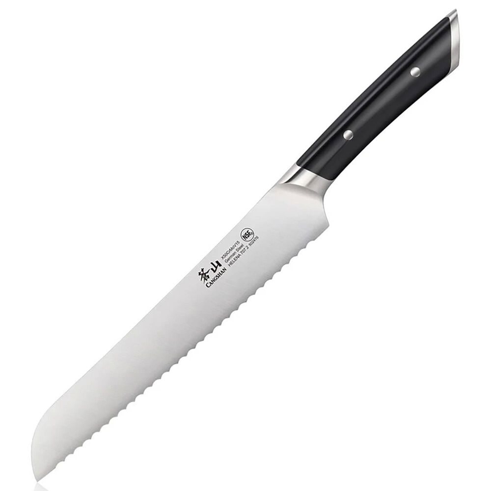 Cangshan Helena 8" Bread Knife in Black, , large