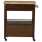 Linon Home Decor Lennix Kitchen Cart in Brown and Natural, , large