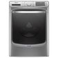 Maytag 5 Cu. Ft. Front Load Washer and 7.3 Cu. Ft. Electric Dryer Laundry Pair with Pedestal in Metallic Slate, , large