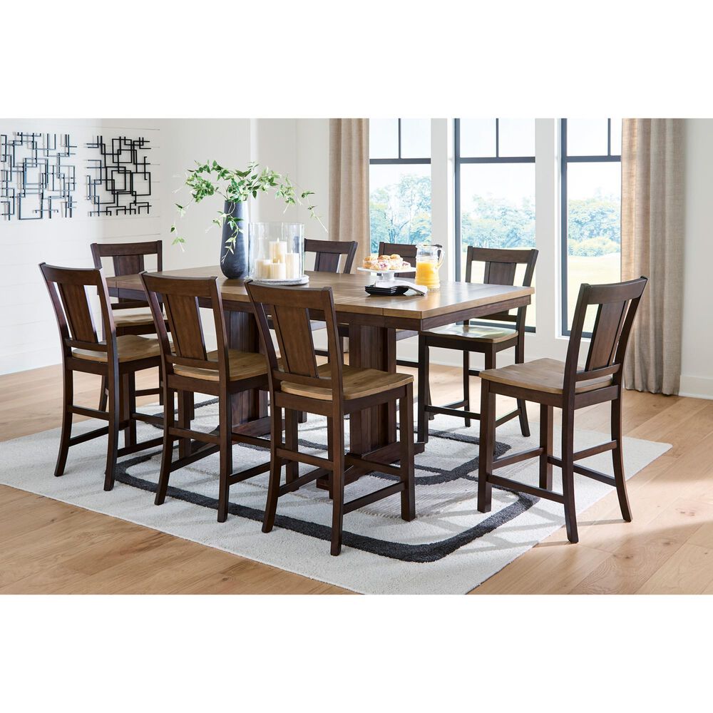 Ashley Rylandeen 62"-86" Dining Table in Light Brown and Dark Brown - Table Only, , large