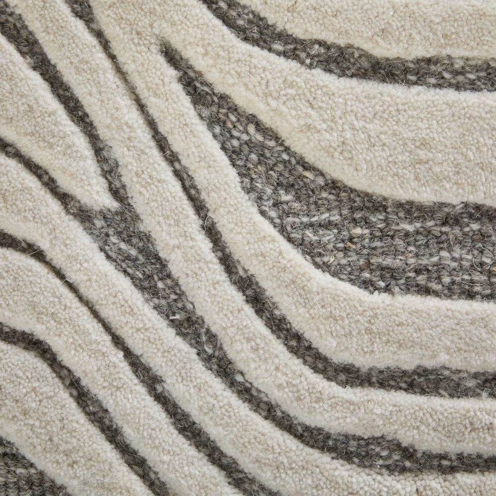 Feizy Kimball Gray and Ivory 3&#39;6&quot; x 5&#39;6&quot; Area Rug, , large