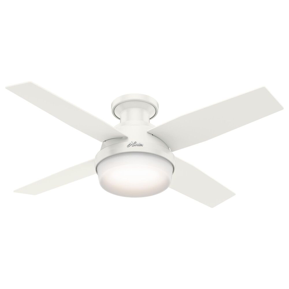 Hunter Dempsey 44" Low Profile Ceiling Fan with Light in Fresh White, , large