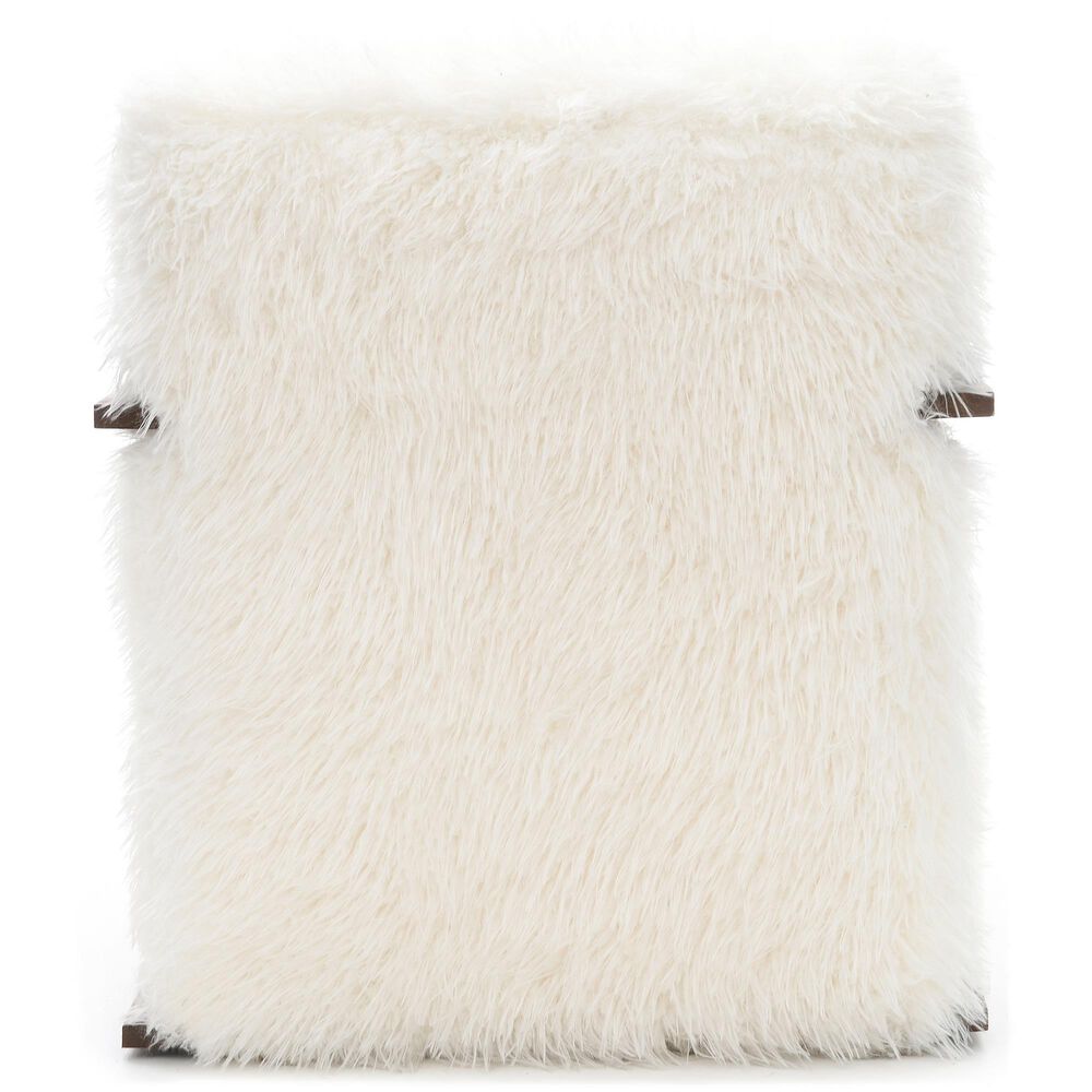 Furniture of America Neyra Long-Haired Accent Chair in White, , large