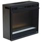 Ashley Wildenauer 76" TV Stand with Electric Fireplace in Rich Brown and Warm Satin Black, , large
