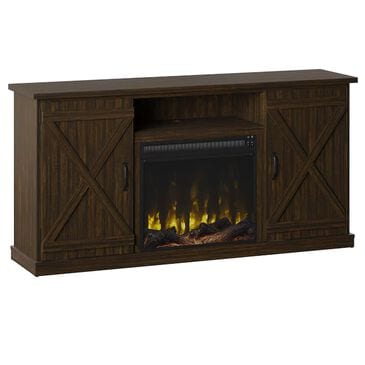 Classic Flame Twin Star 64" Barndoor Fireplace in Saw Cut Espresso, , large