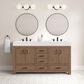 37B Alanya 60" Double Bathroom Vanity in Walnut Drift with White Composite Stone Top, , large
